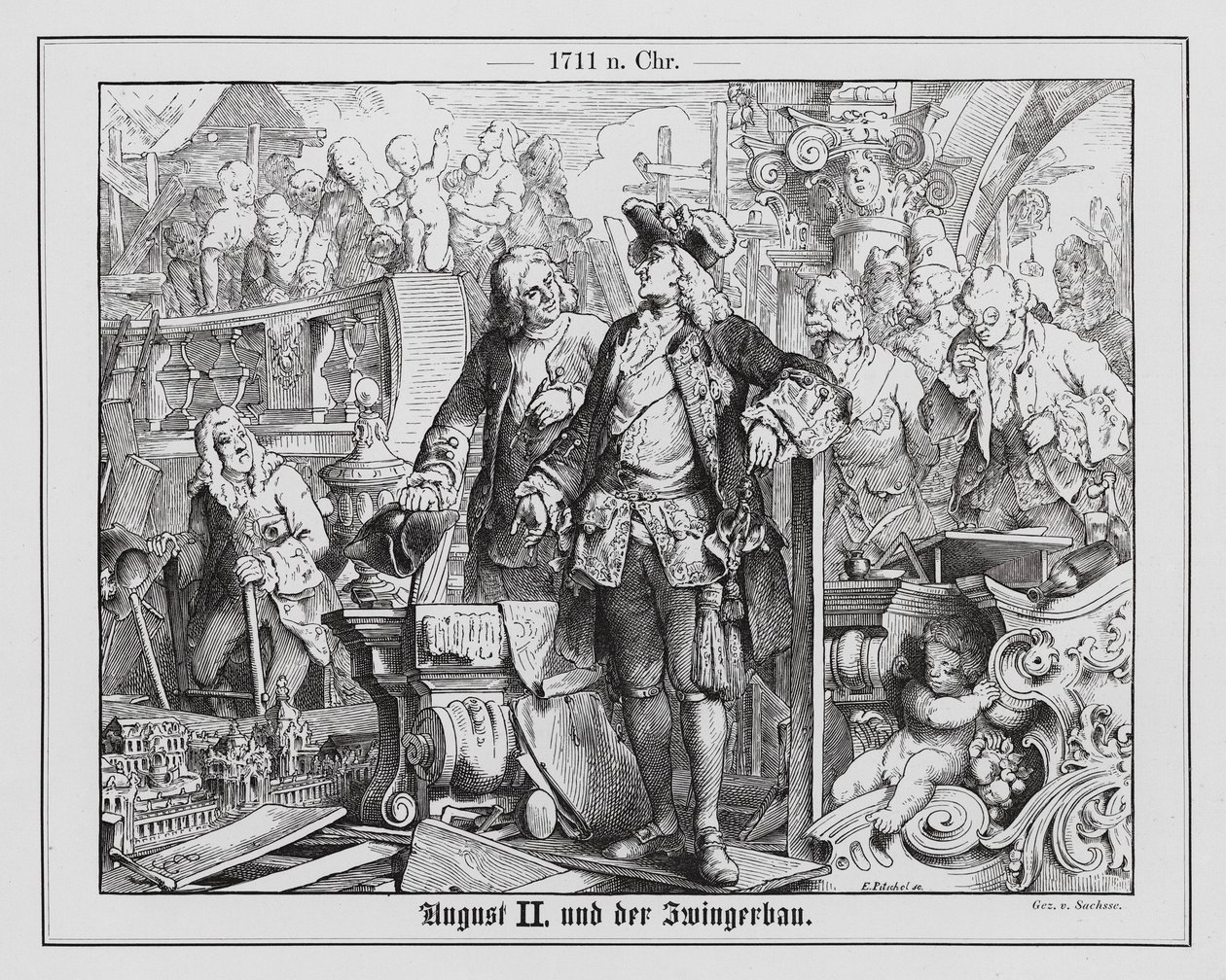 Augustus II, kurfurste av Sachsen och kung av Polen, och byggandet av Zwingerpalatset av Emil Eugen Sachsse