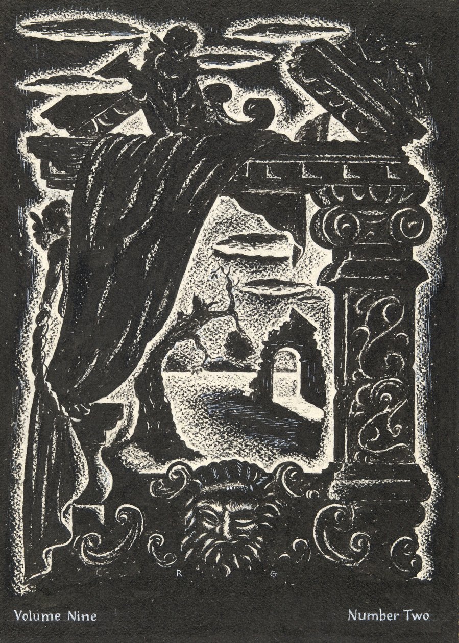 Untitled (Design för tidningsomslag: Ornamental motiv) av Emil Ganso
