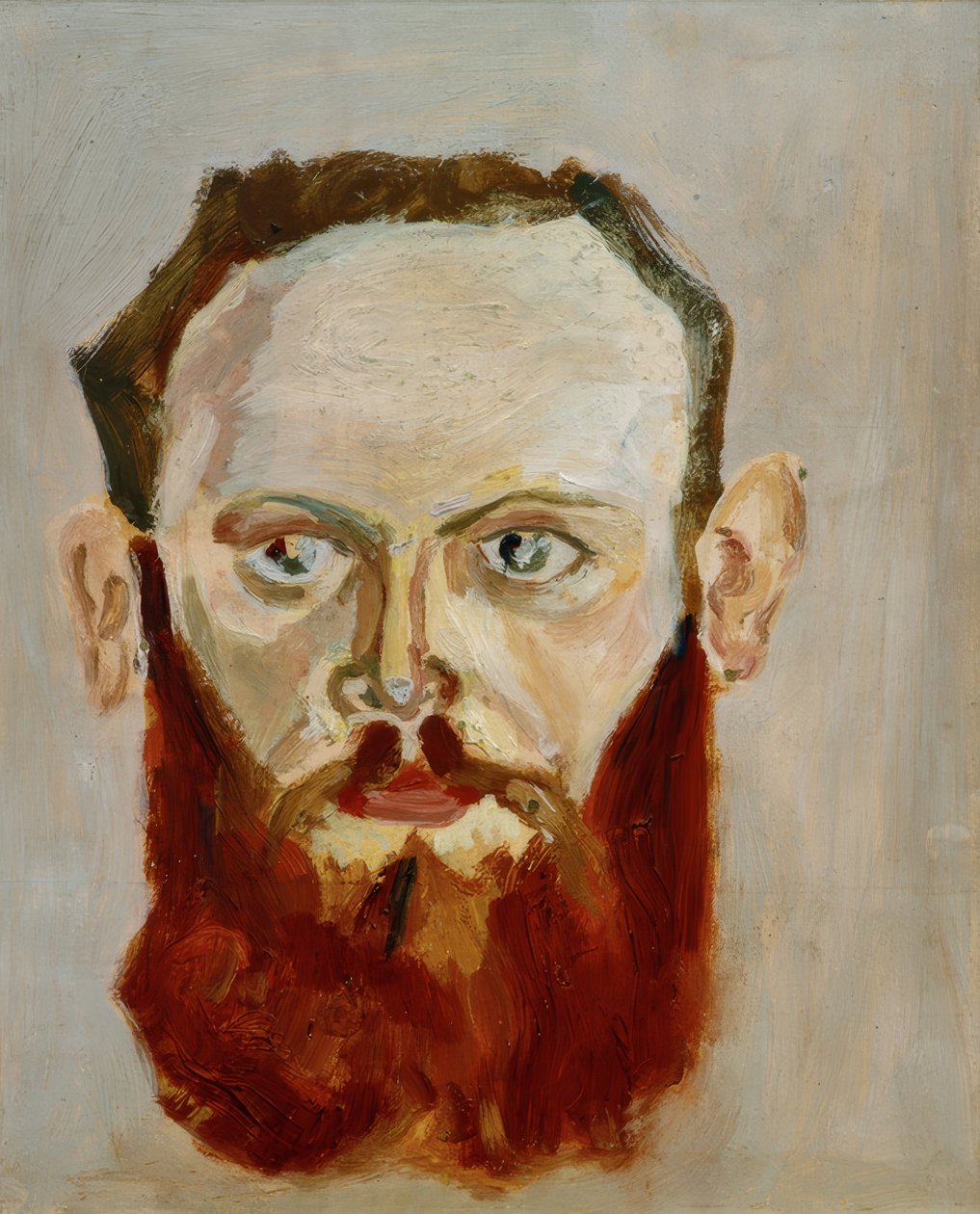 Porträtt av en man med helskägg av Emil Hertzka