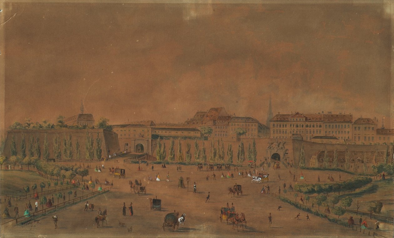 Gamla och nya Kärntnertor i Wien av Emil Hütter