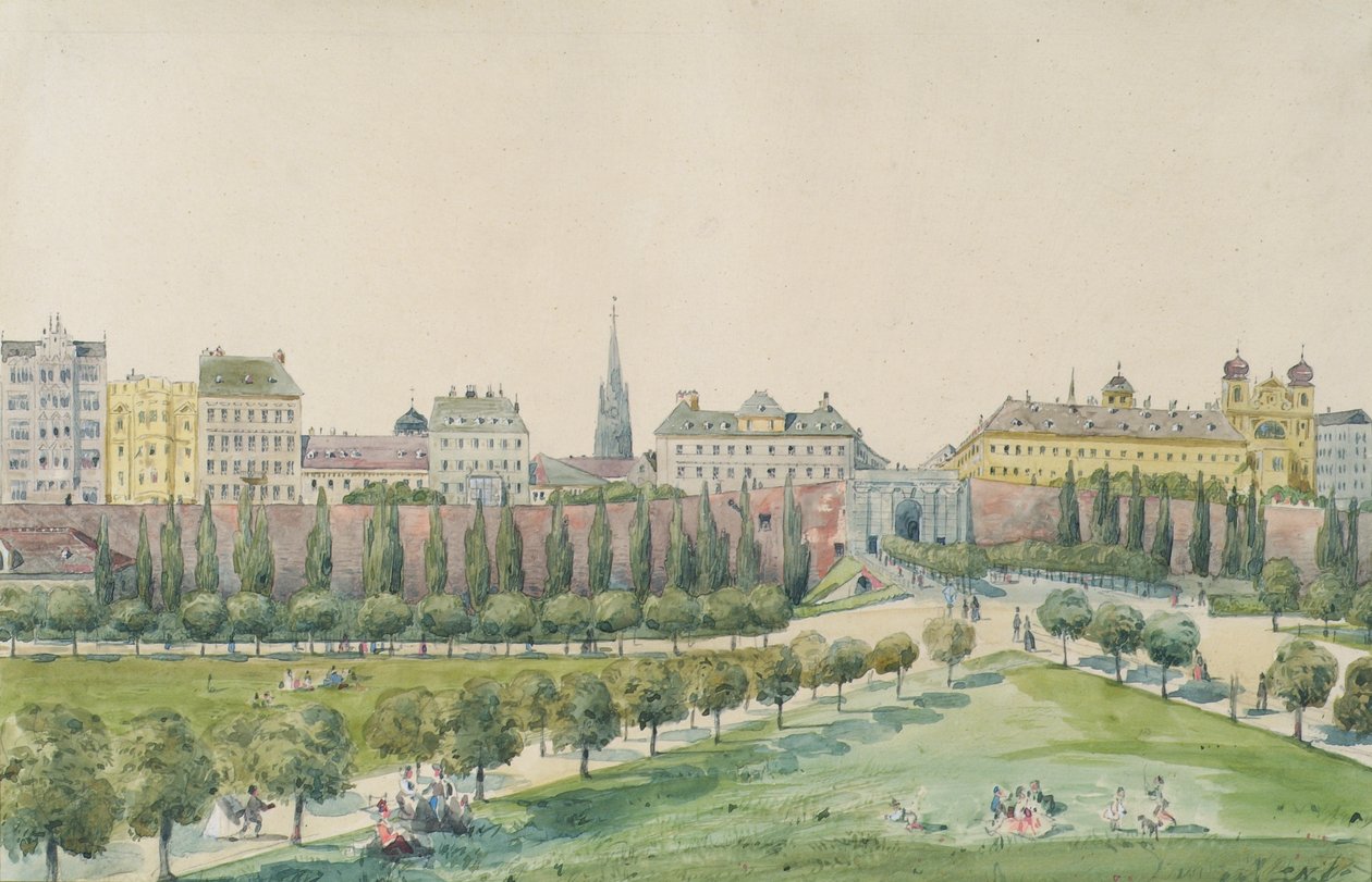 Stubenbastei och Stubentor i Wien av Emil Hütter
