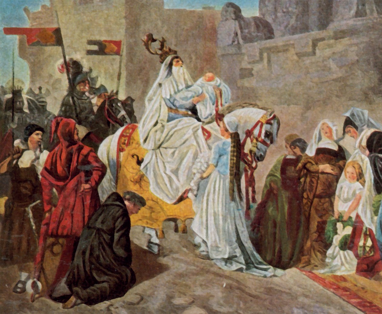 Greve Eberhard av Württemberg återvänder efter slaget vid Döffingen av Emil Johann Lauffer