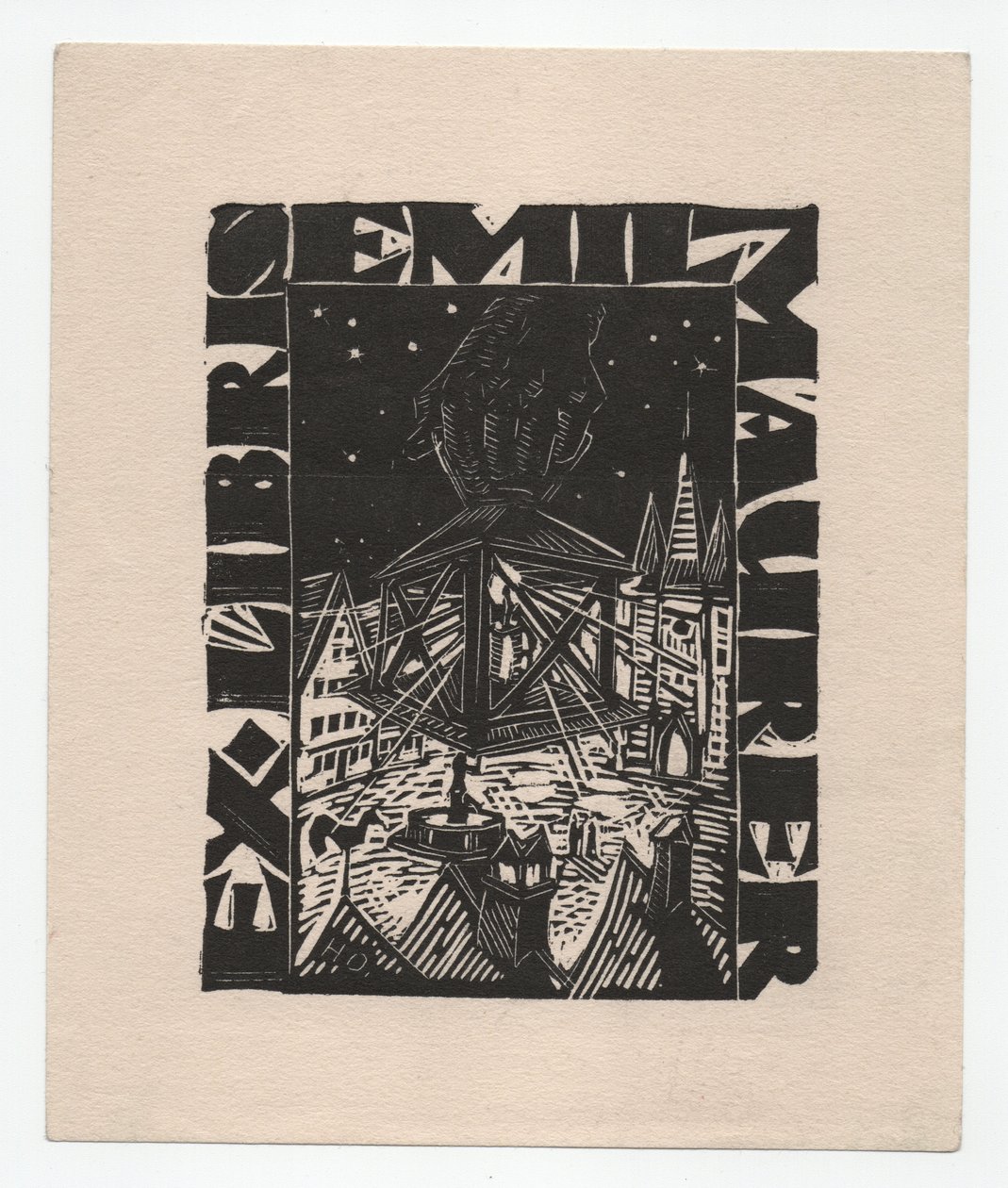 Ex Libris Emil Maurer (gravyr) av Emil Maurer