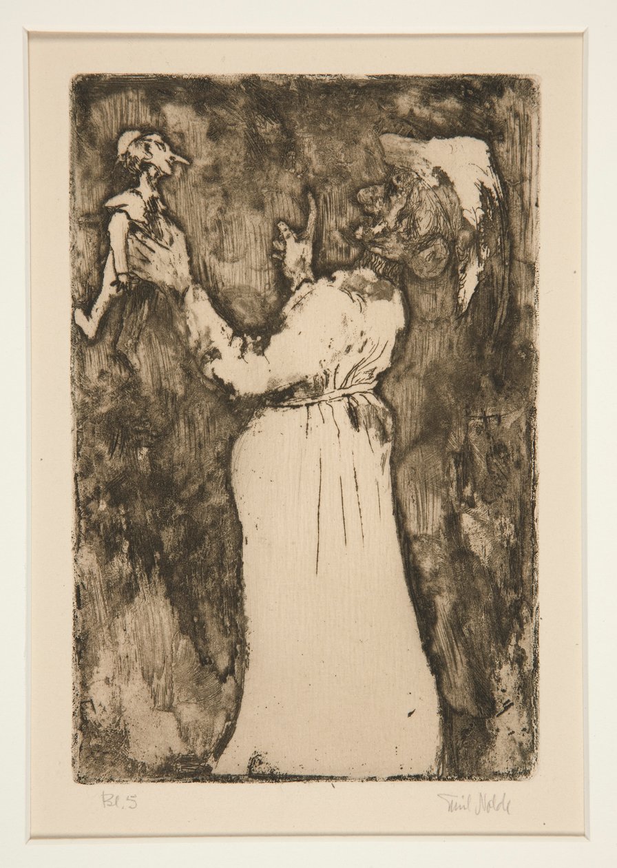 The Little Puppet, tallrik 7 från Fantasies (Fantasy) av Emil Nolde