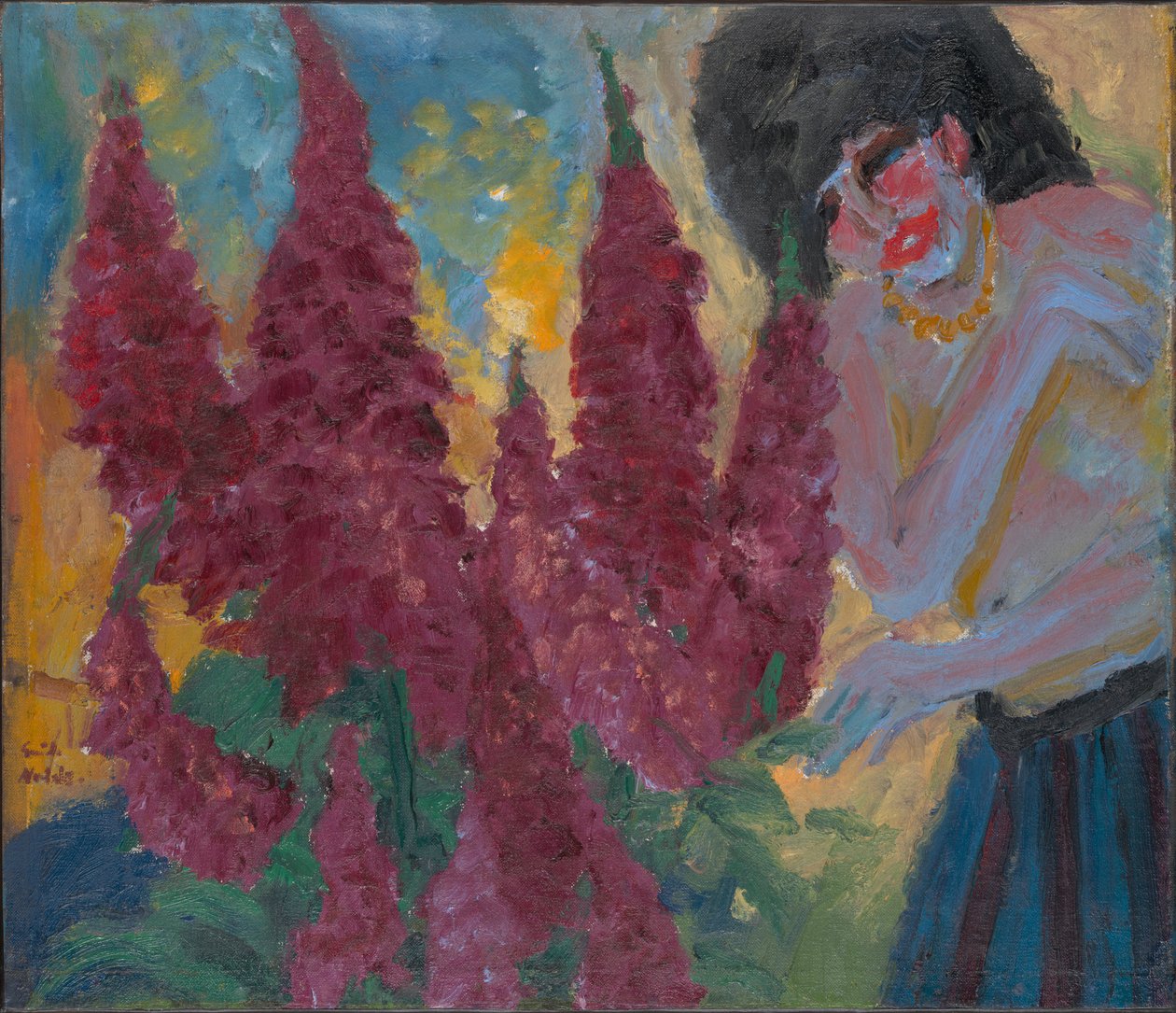 Morgon i blomsterträdgården av Emil Nolde