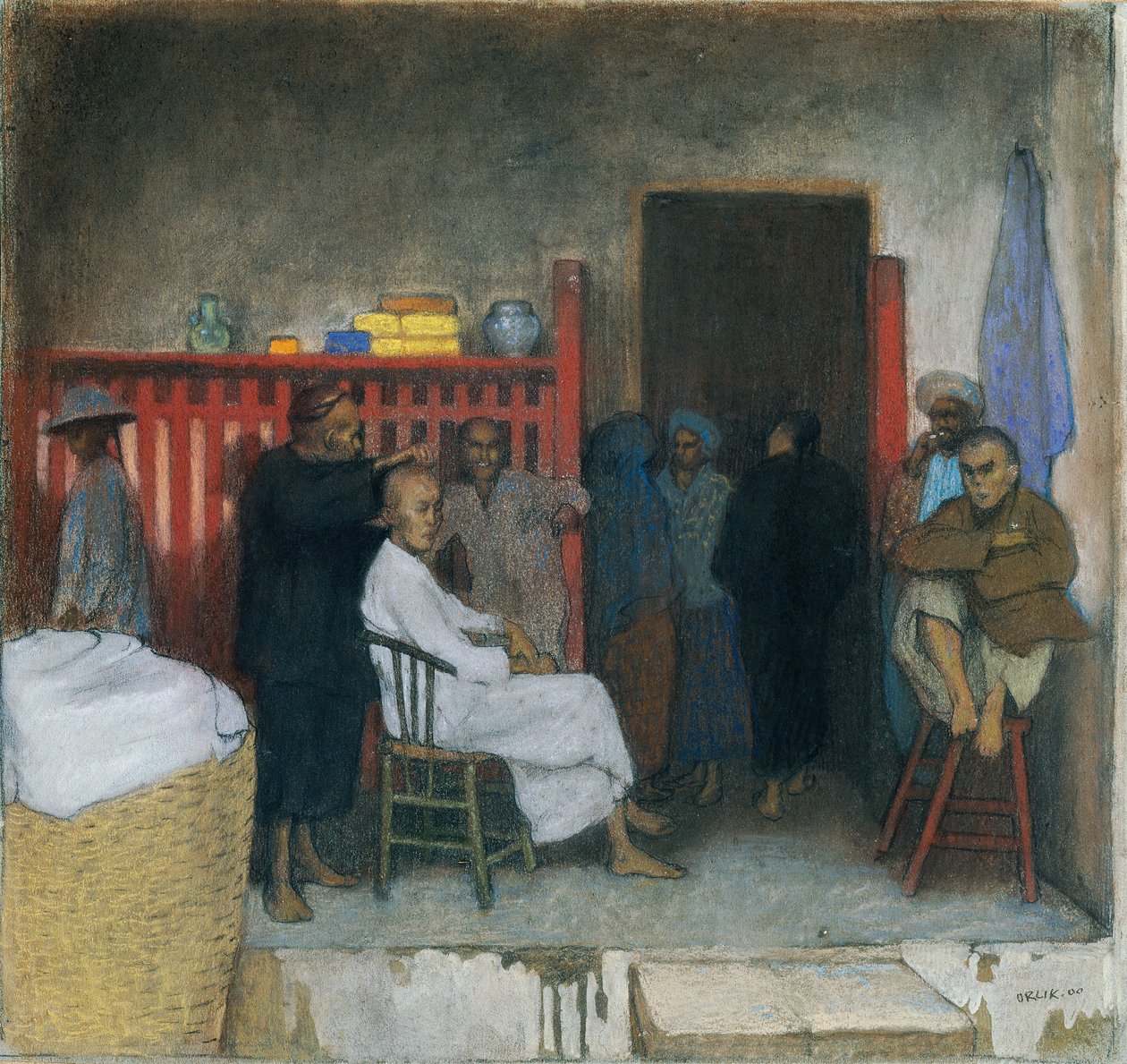 Barberaren i Singapore av Emil Orlik