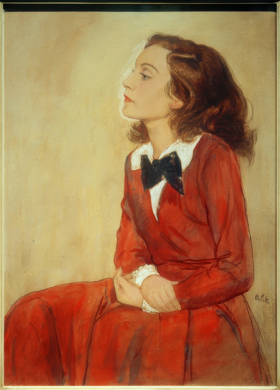 Elisabeth Bergner, porträtt/teckning v. E. Orlik av Emil Orlik