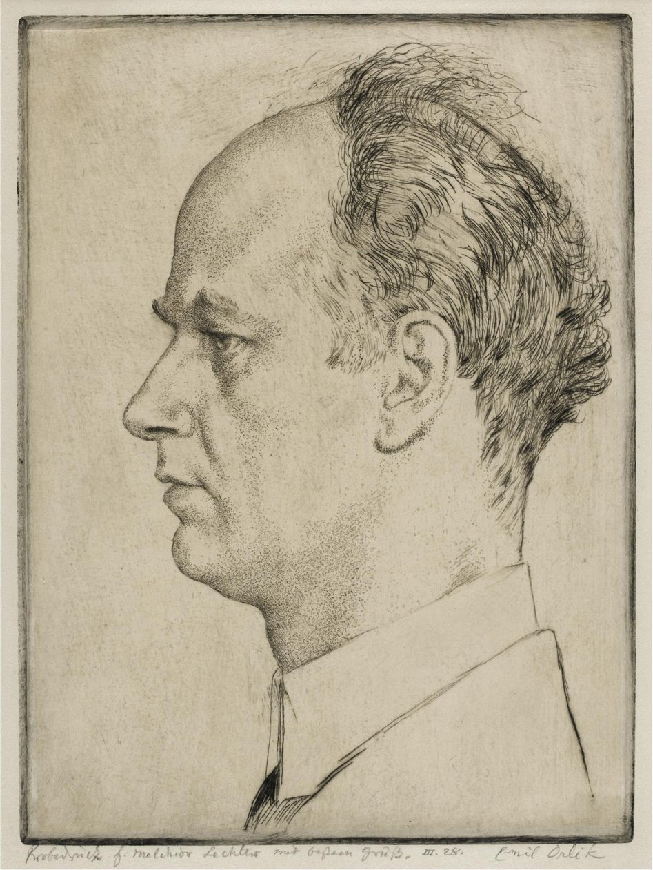 Porträtt av Wilhelm Furtwängler 1886-1954, 1928 av Emil Orlik