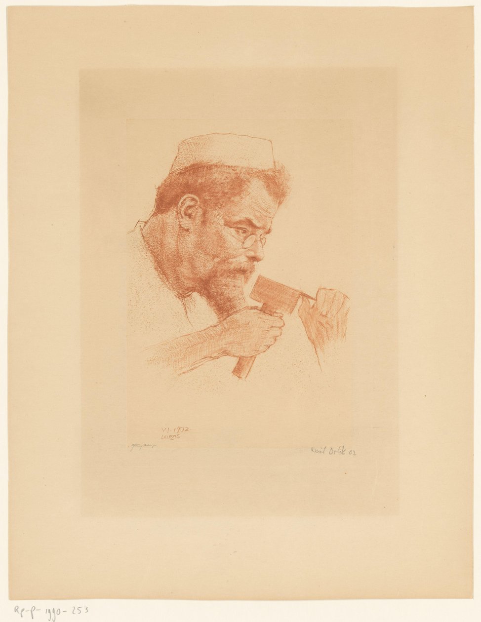 Porträtt av Max Klinger av Emil Orlik