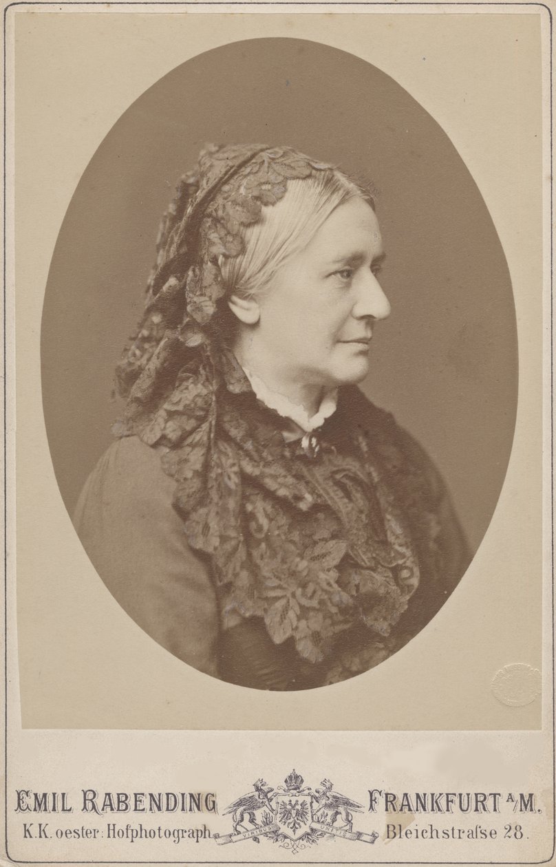 Porträtt av Clara Wieck-Schumann 1819-1896, 1883. av Emil Rabending