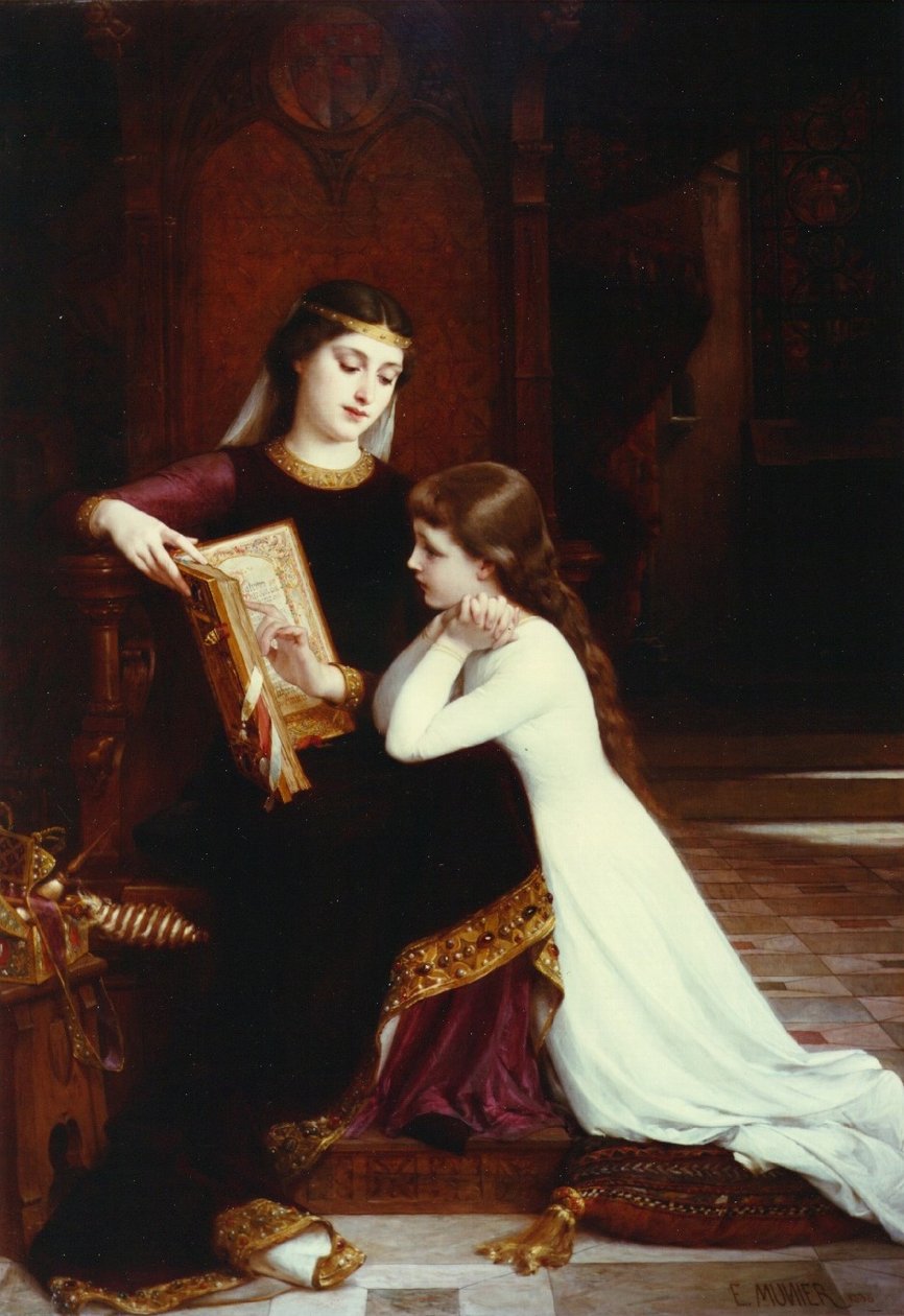 The reading lesson av Emile Munier