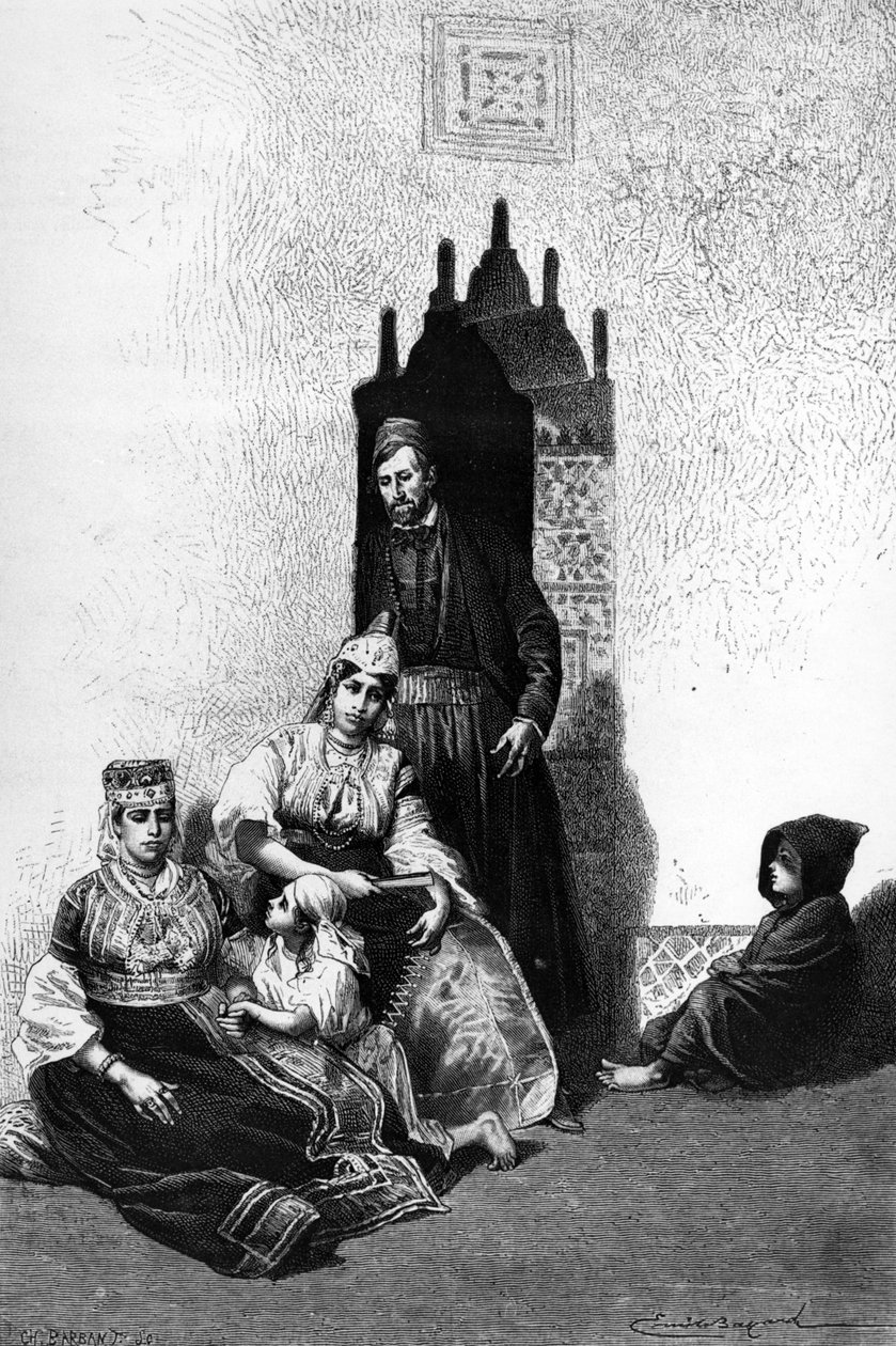 En judisk familj i Marocko, 1878 av Emile Antoine Bayard