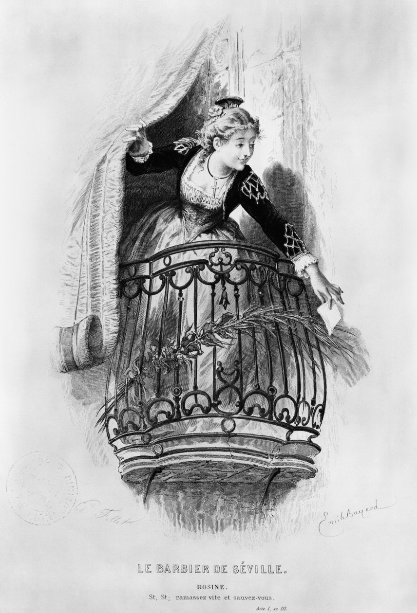 Rosine, illustration från akt I scen 3 av 