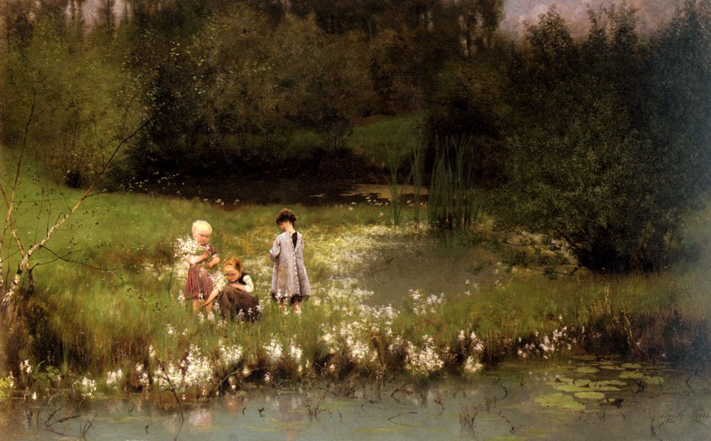 Picking Blossoms av Emile Claus