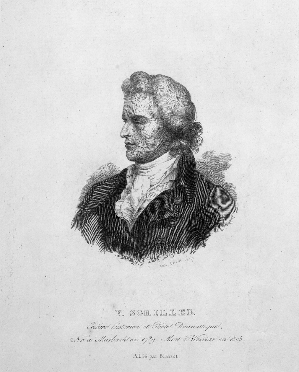 Friedrich Schiller (1759-1805) av Emile Giroux