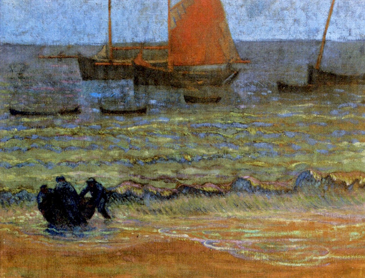 Sea Shore, Bretagne, ca 1890-92 av Emile Jourdan