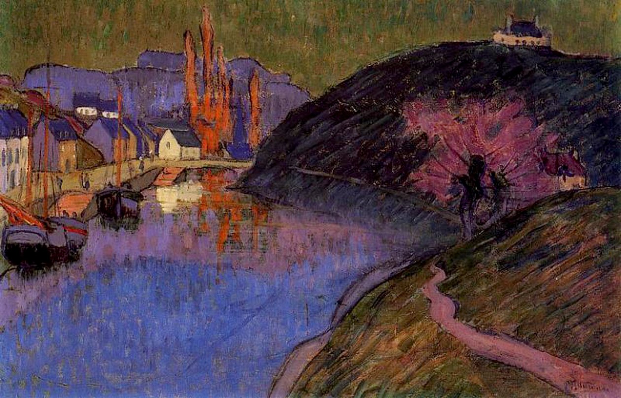 Hamnen i Pont-Aven, Bretagne, 1891 av Emile Jourdan