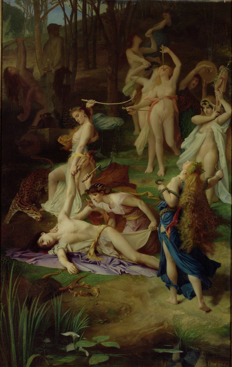 Orfeus död, 1866 av Emile Levy