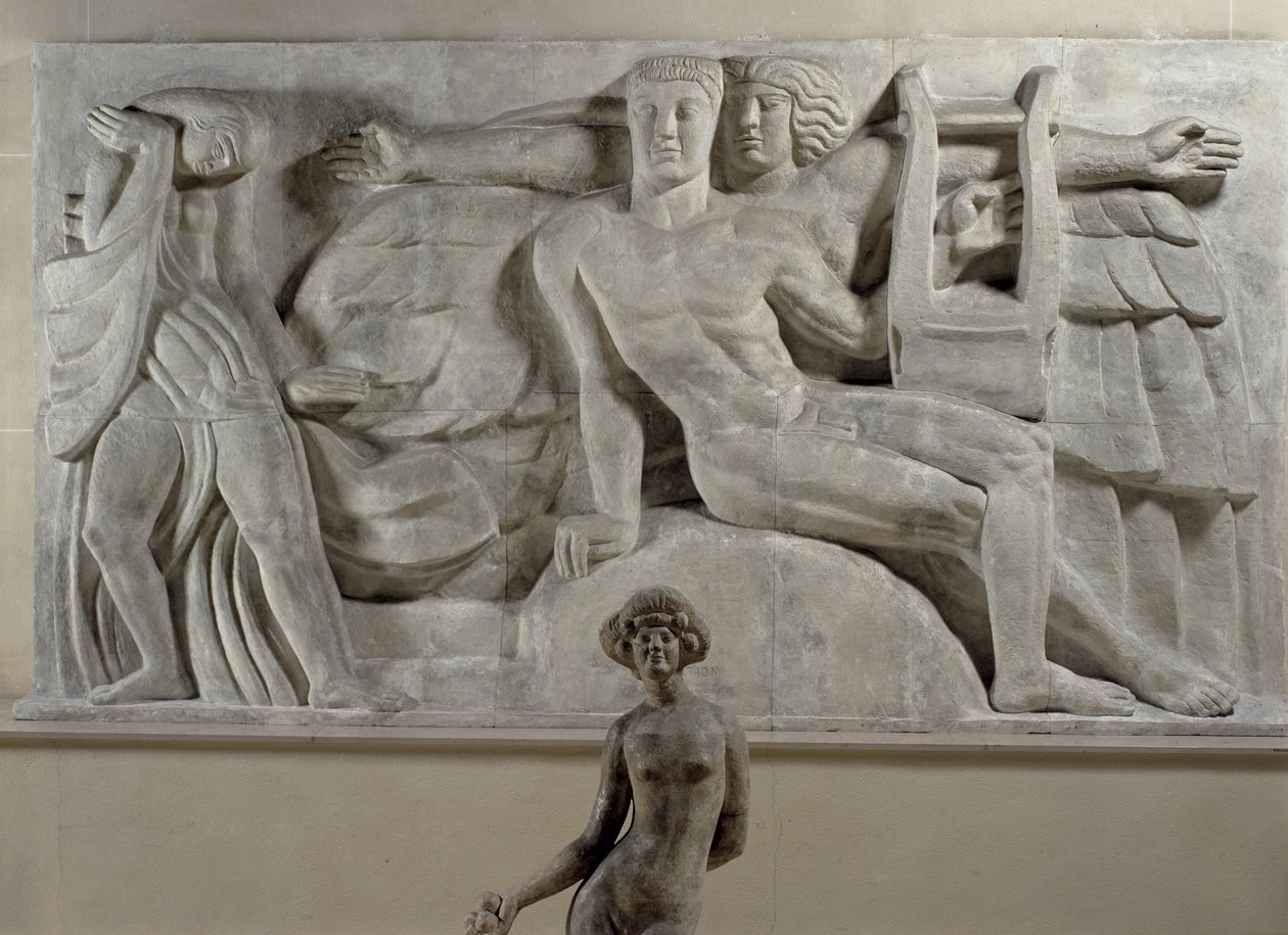 Apollo i meditation med en mus, 1912 av Emile Antoine Bourdelle