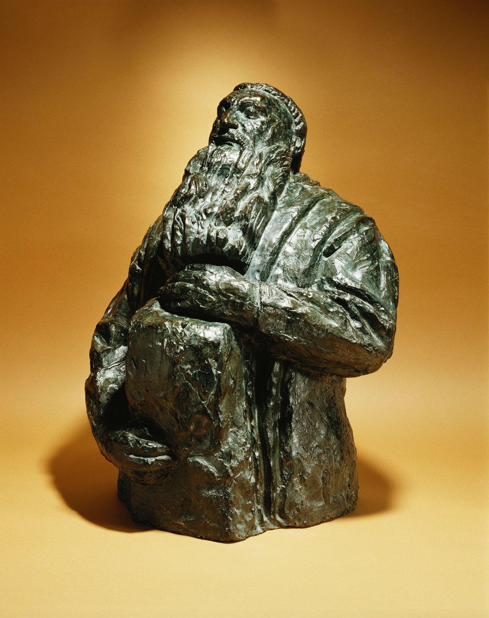 Rodin ser tillbaka; Rodin lutar sig tillbaka, 1909 av Emile Antoine Bourdelle