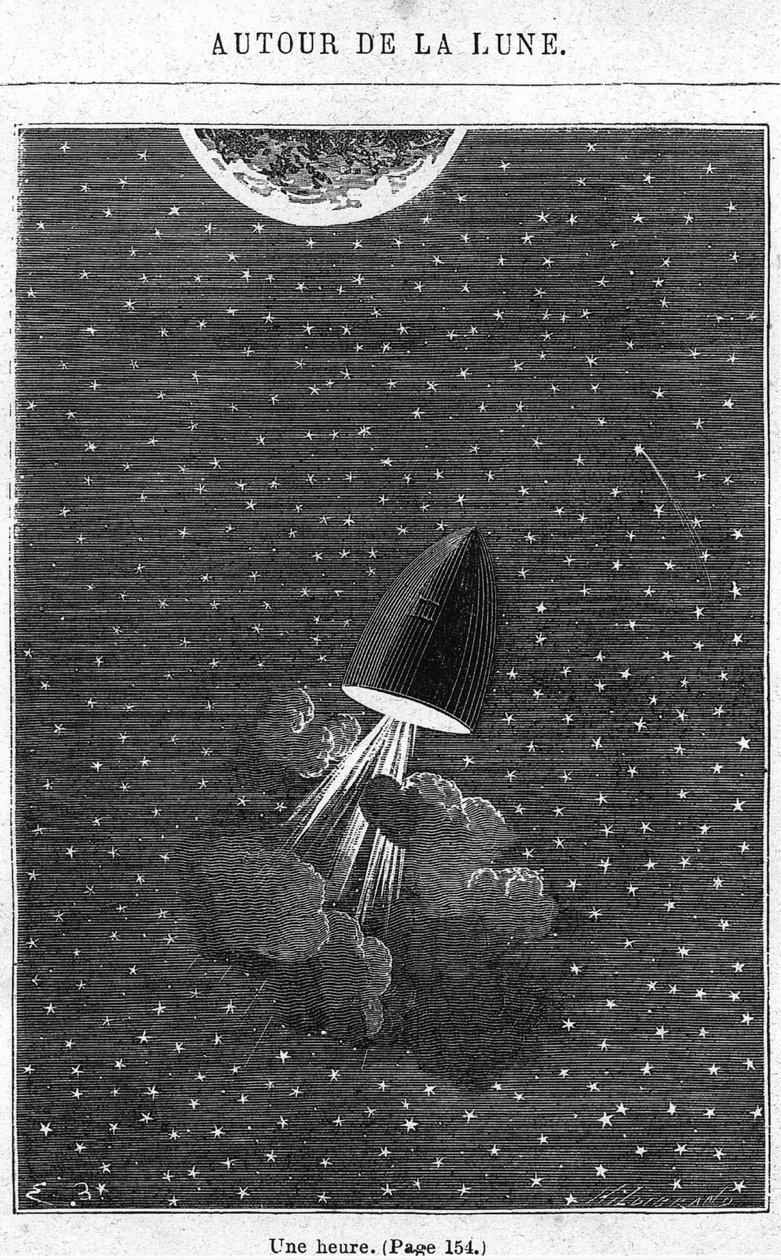 Leaving for the Moon, illustration från 