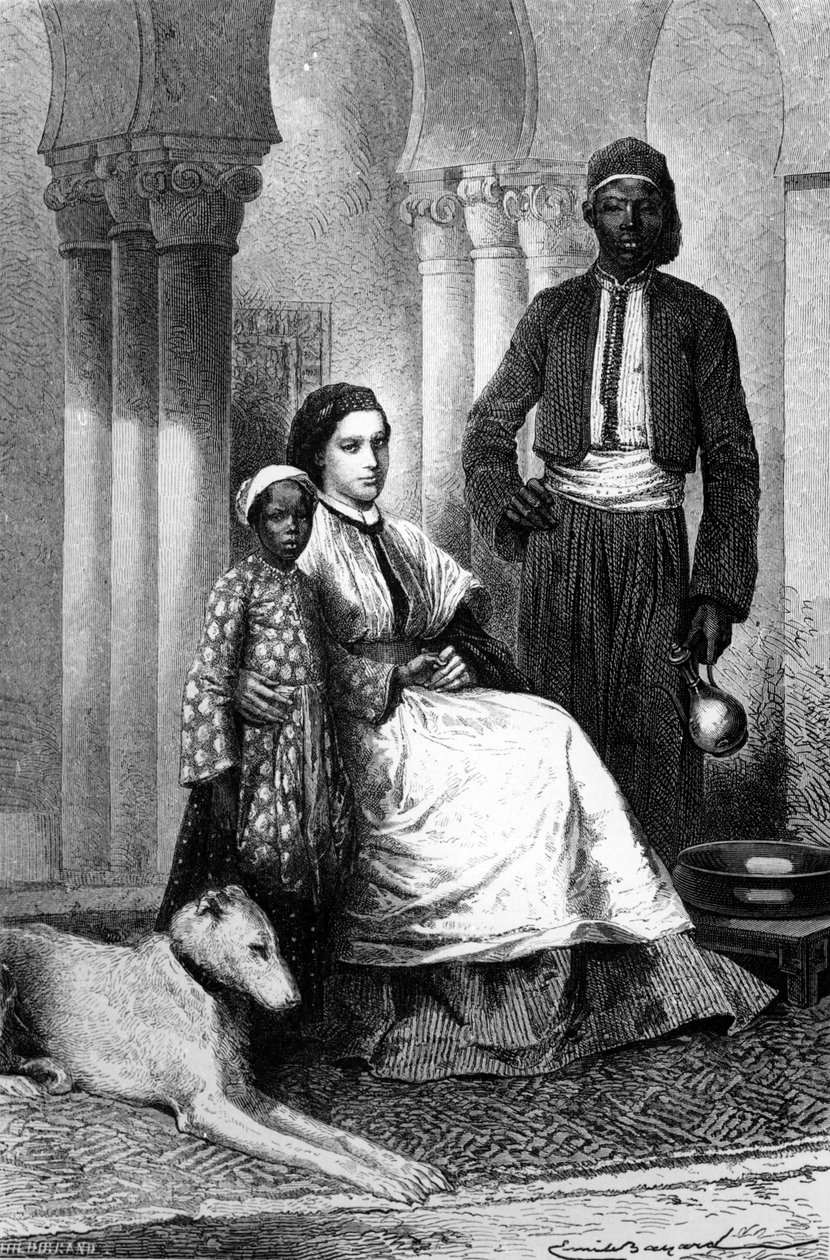Miss Tinne i hennes hem i Kairo, illustration från 