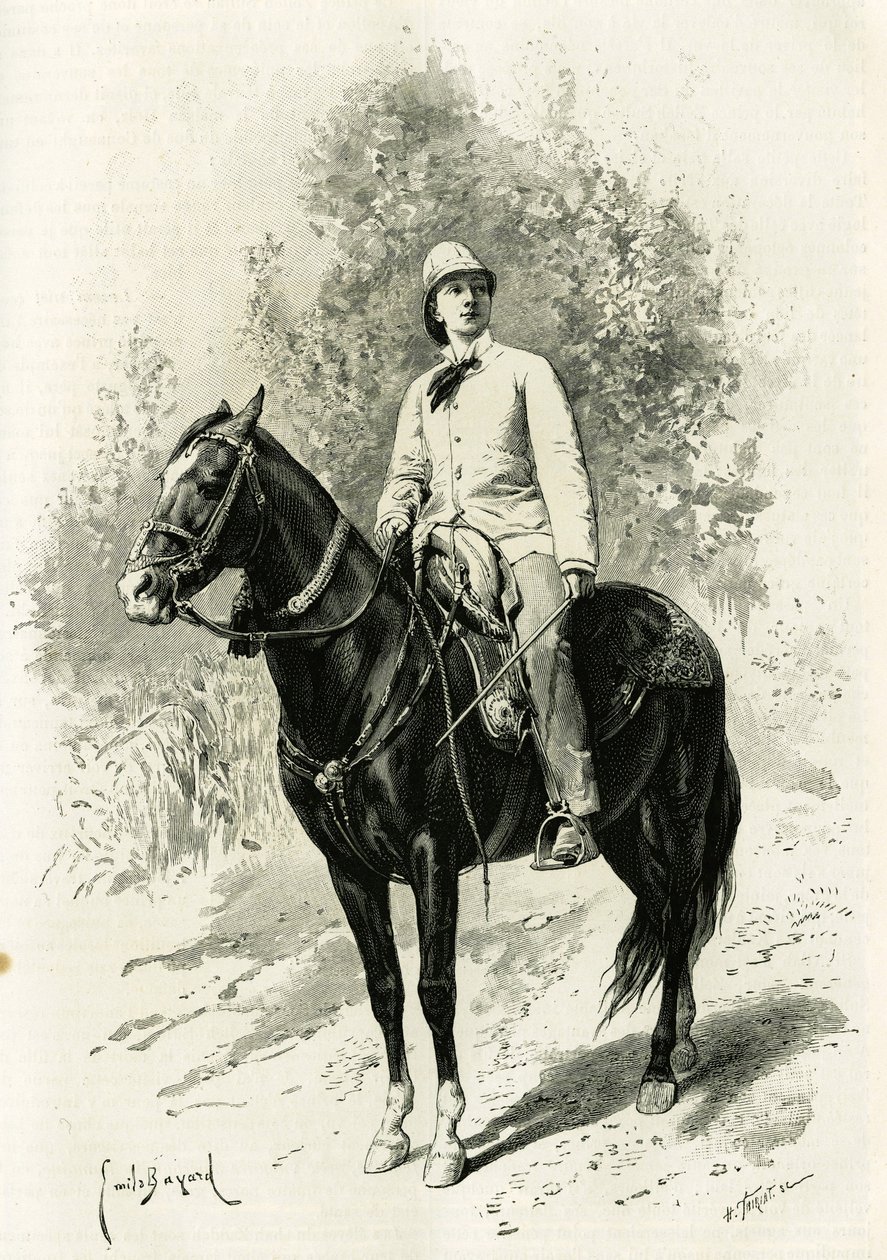 Porträtt av Jane Dieulafoy (nee Magre av Emile Antoine Bayard