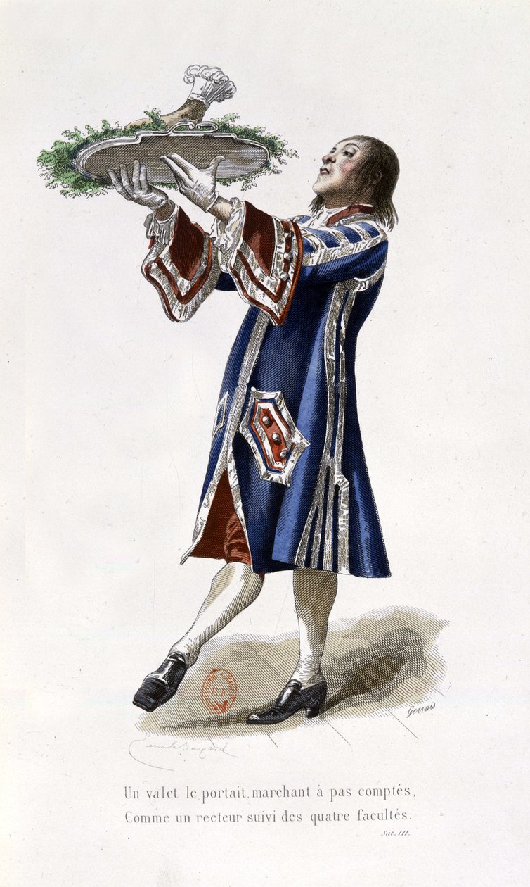 illustration av i verk av Nicolas Boileau, Paris 1873, Laplace Sanchez och Cie redaktörer (gravyr) av Emile Antoine Bayard