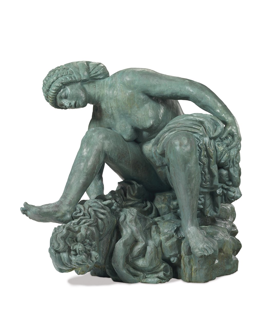 Bred hukande badare; Stor hukande badare av Emile Antoine Bourdelle