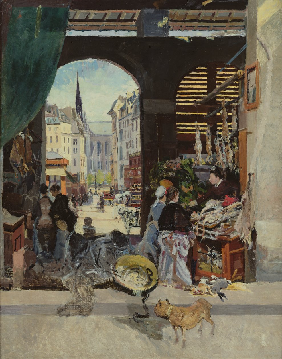 Carmes-marknaden, Rue Maubert av Emile Antoine Guillier