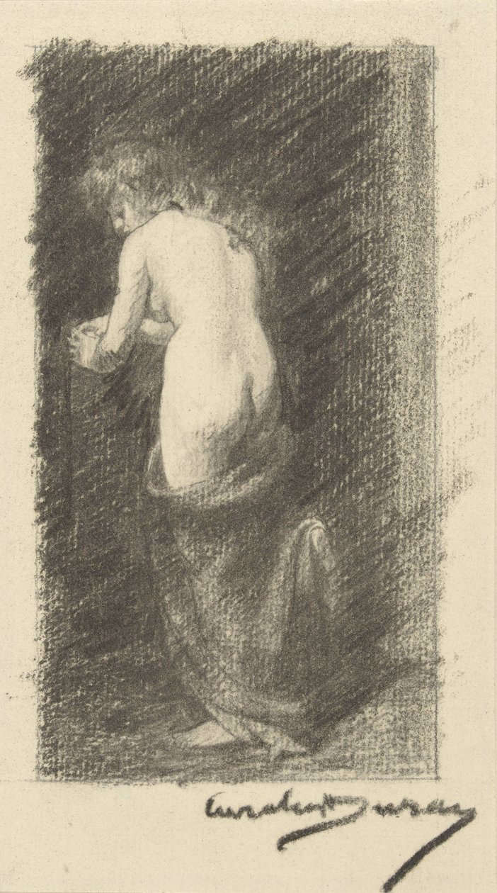 Studie av en naken kvinna, sedd bakifrån av Charles Emile Auguste Carolus Duran