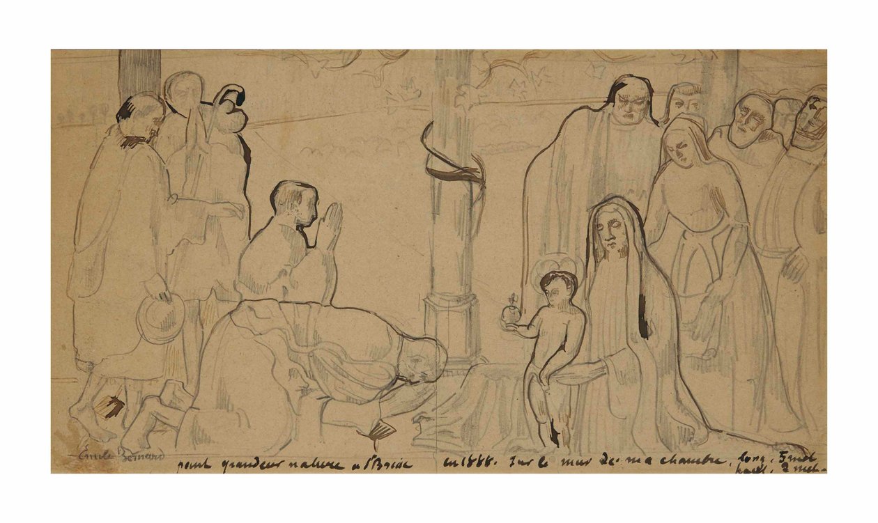 Tillbedjan av berget av Emile Bernard