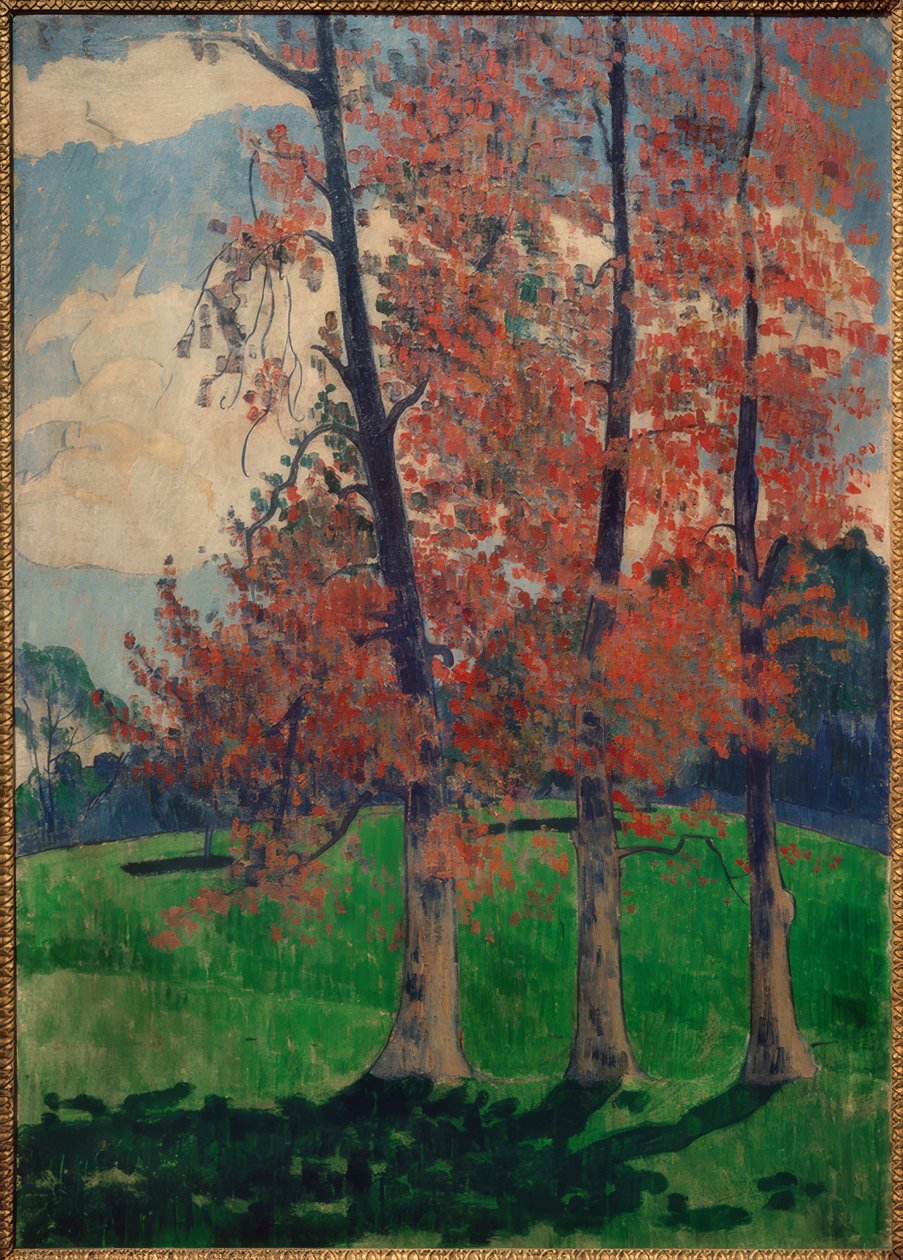 De röda popplarna av Emile Bernard