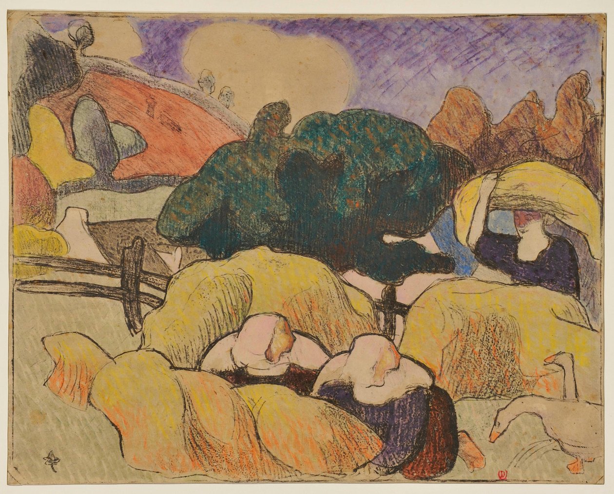 Frauen beim Heumachen av Emile Bernard