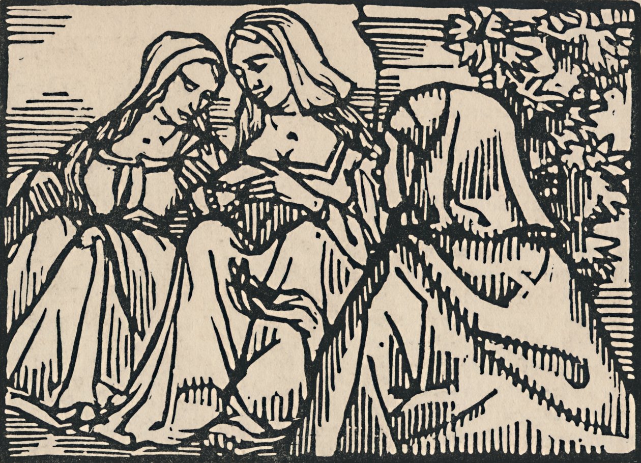 Illustration till Villons Ballad Of The Women of Paris, 1919 av Emile Bernard