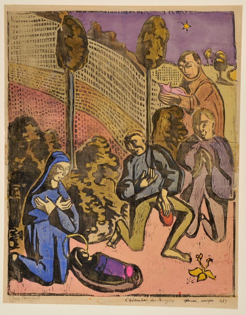 Die Anbetung der Hirten av Emile Bernard