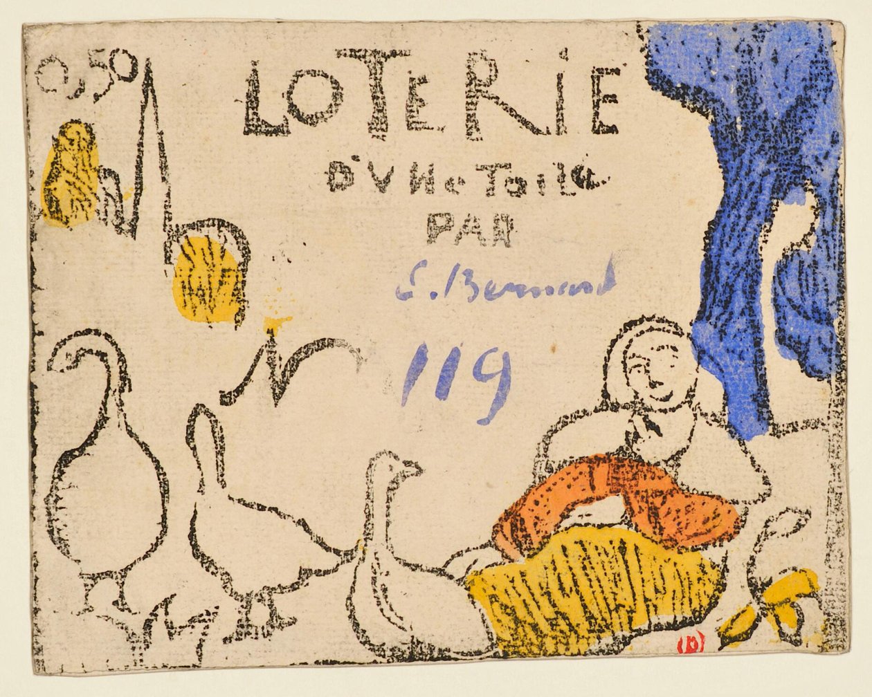 Die Frau mit den Gänsen [Lottoschein] [Probe a] av Emile Bernard