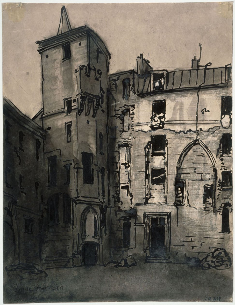 Gården vid Hôtel de Sens av Emile Bernard