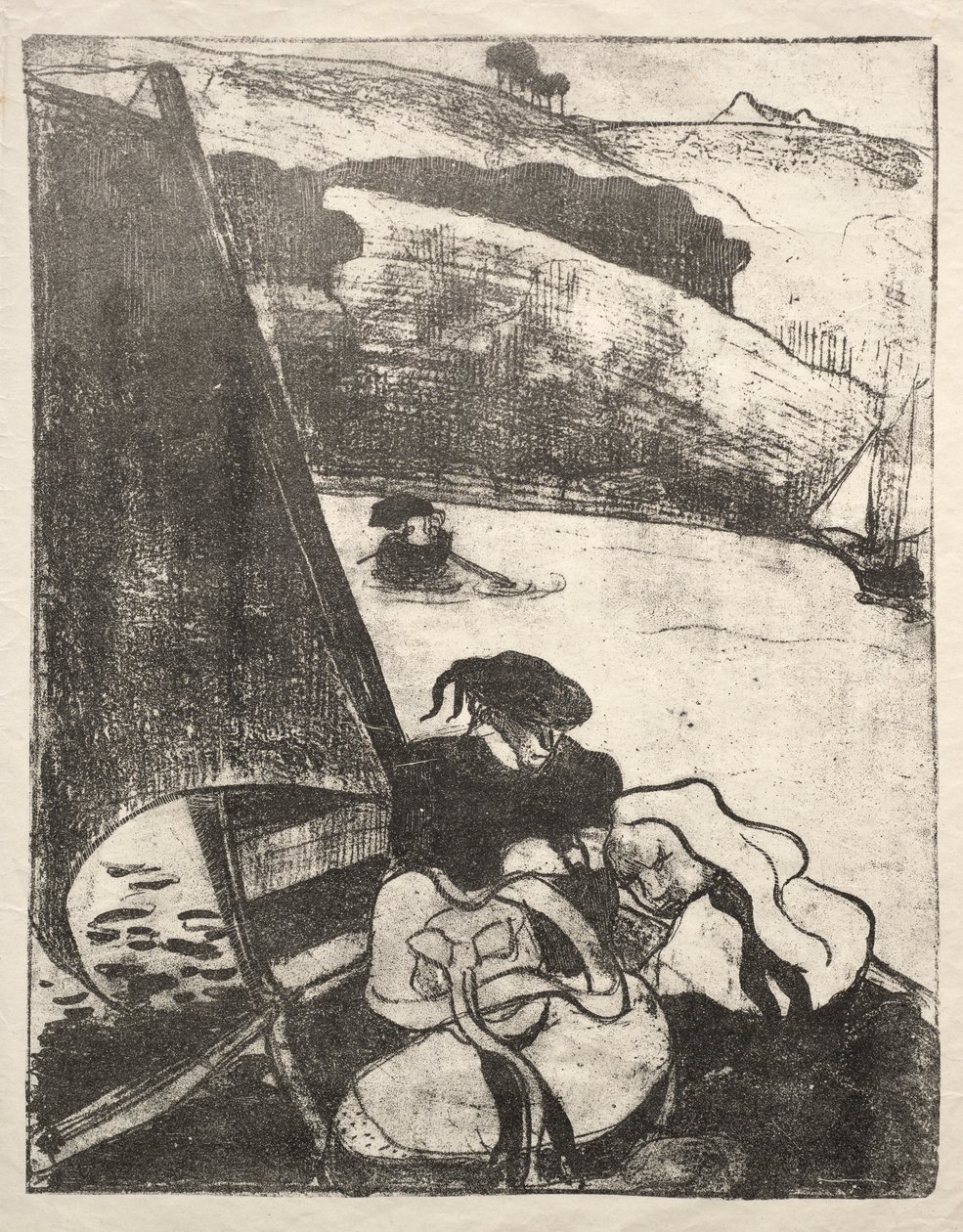Les Bretonneries: Återkomsten från pilgrimsfärden av Emile Bernard