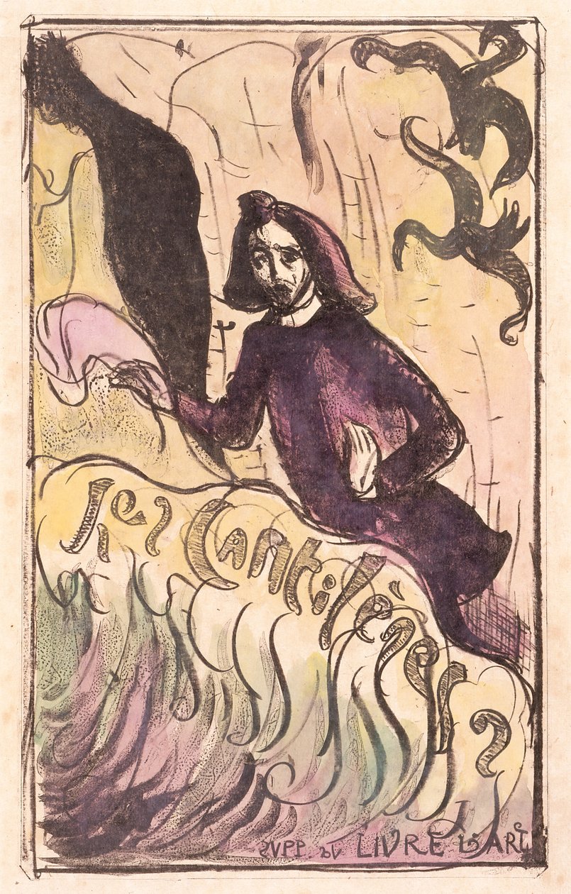 Les Cantilènes: Omslag (zinkograf med handfärgning) av Emile Bernard