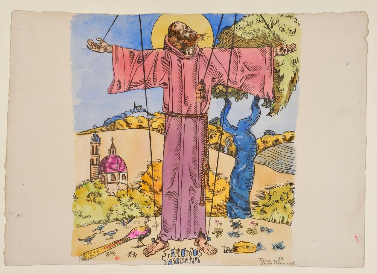Sankt Franciskus av Assisi av Emile Bernard
