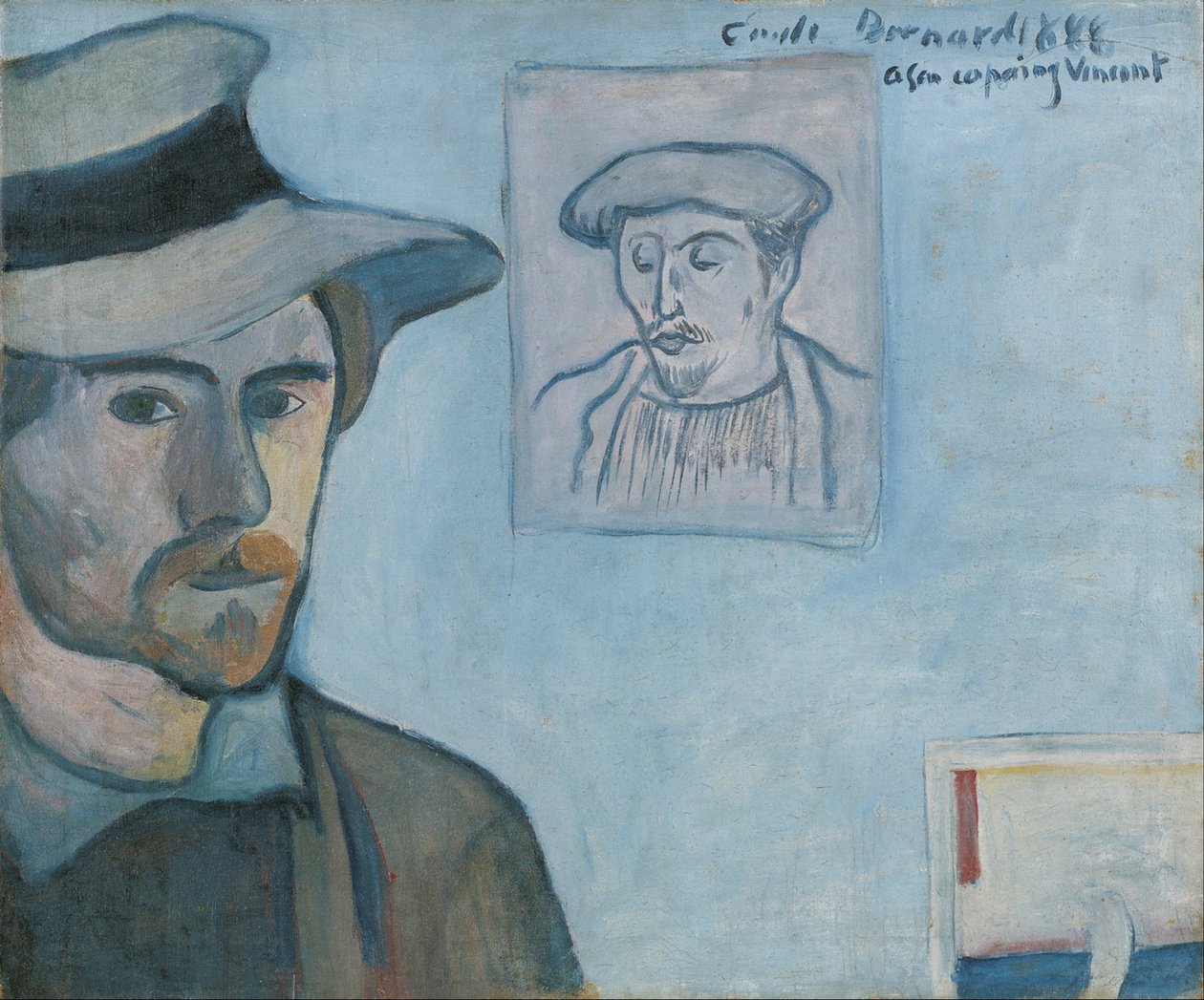 Självporträtt med porträtt av Gauguin av Emile Bernard