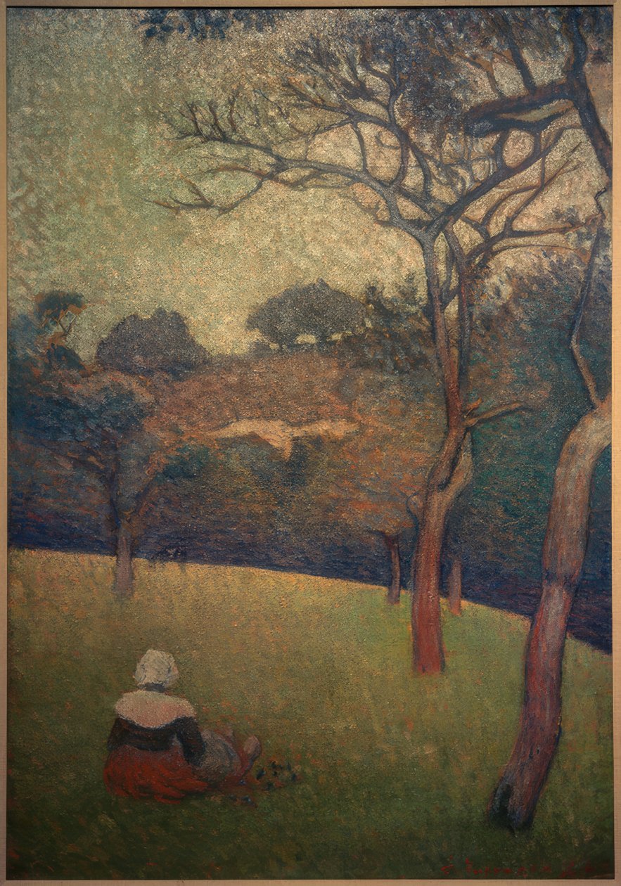 Sittande bretonsk kvinna av Emile Bernard