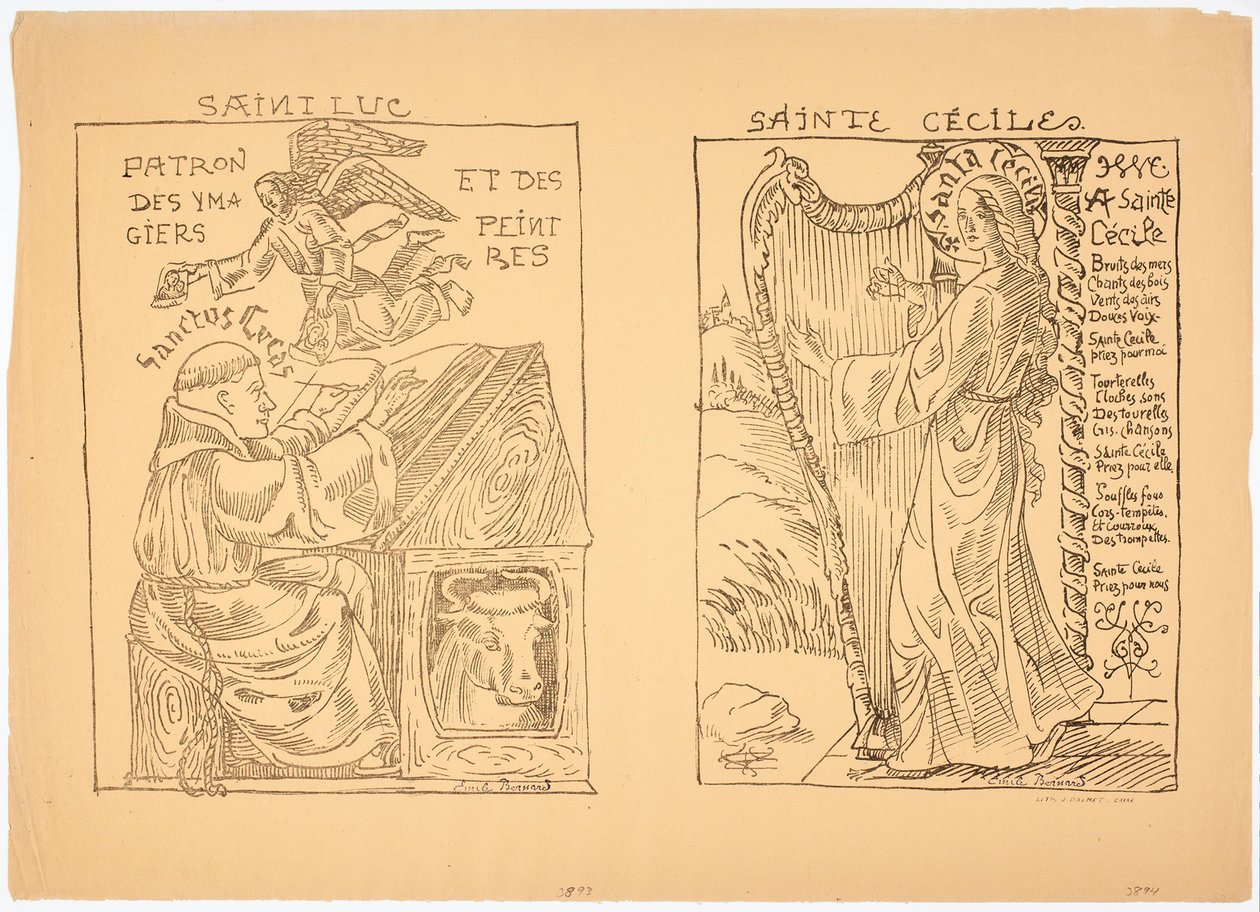Die heilige Cäcilia av Emile Bernard