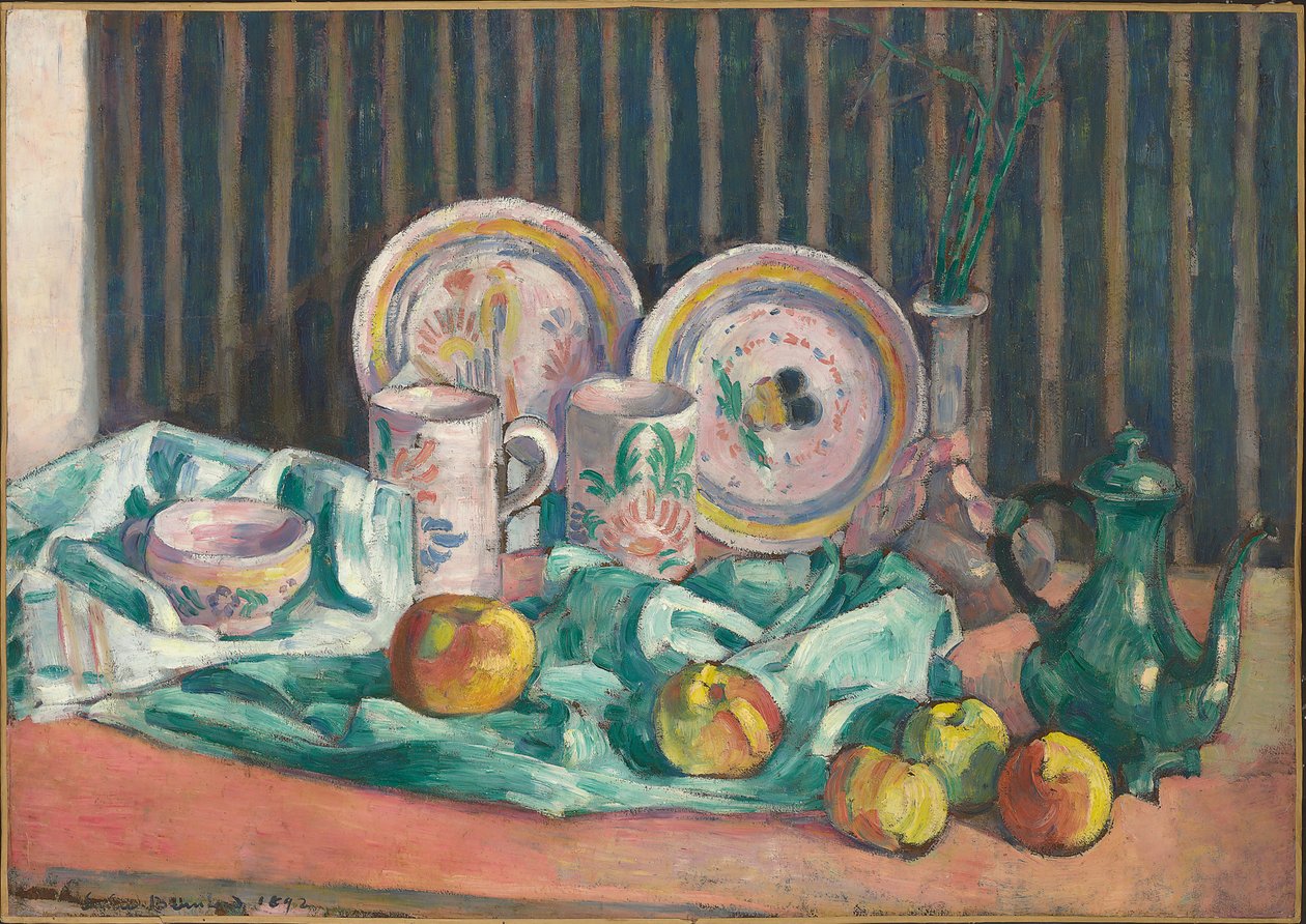 Stilleben med äpplen och frukträtter, c.1906 av Emile Bernard