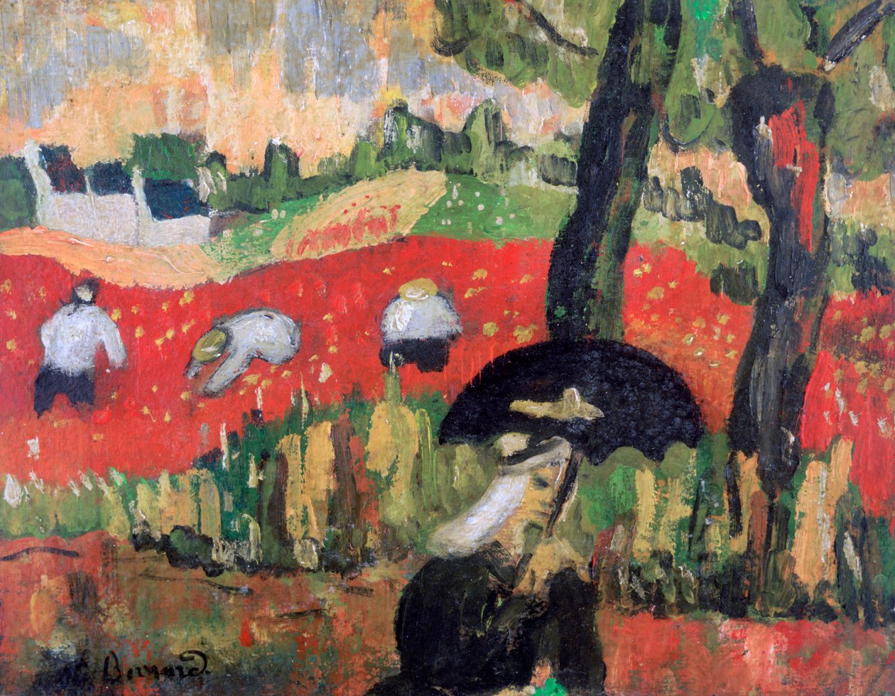 Det röda fältet, Pont Aven, c1887 av Emile Bernard