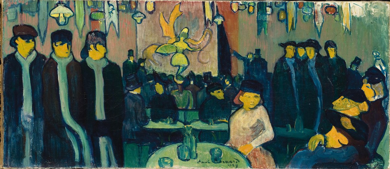 Tabarinen, eller kabarén i Paris, 1888-89 av Emile Bernard