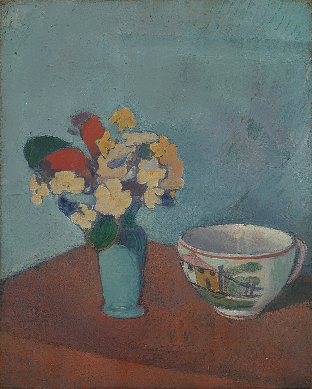 Vas med blommor och kopp. 1887-88 av Emile Bernard
