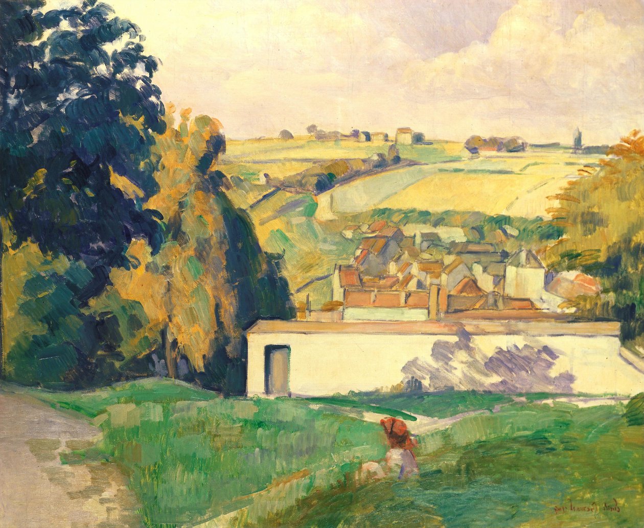 Ung flicka på en kulle av Emile Bernard