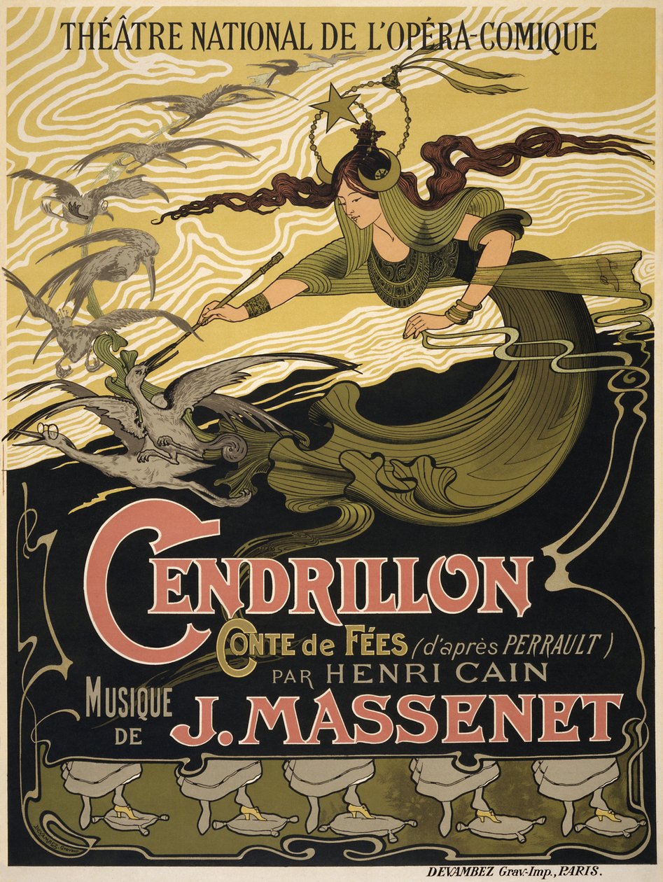 Affisch för Operan Cendrillon av Jules Massenet, 1899 av Émile Bertrand